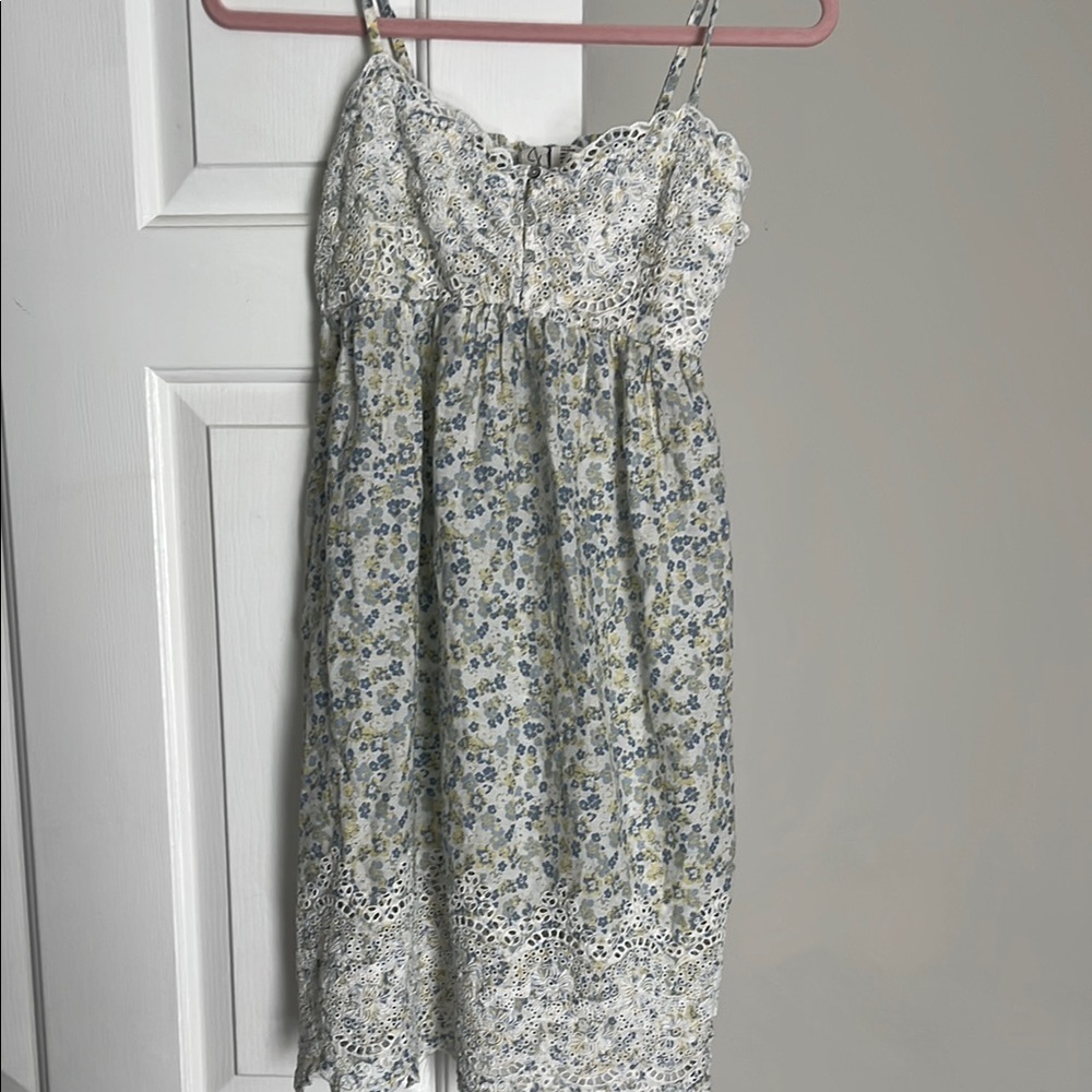 Joie Floral Lace Mini Dress with spaghetti straps